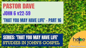 Sunday 14 April 2024 | Pastor Dave | That You May Have Life – Part 16