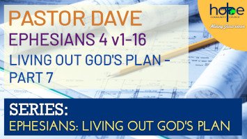 Sunday 21 September 2025 | Pastor Dave | Living Out God’s Plan – Part 7